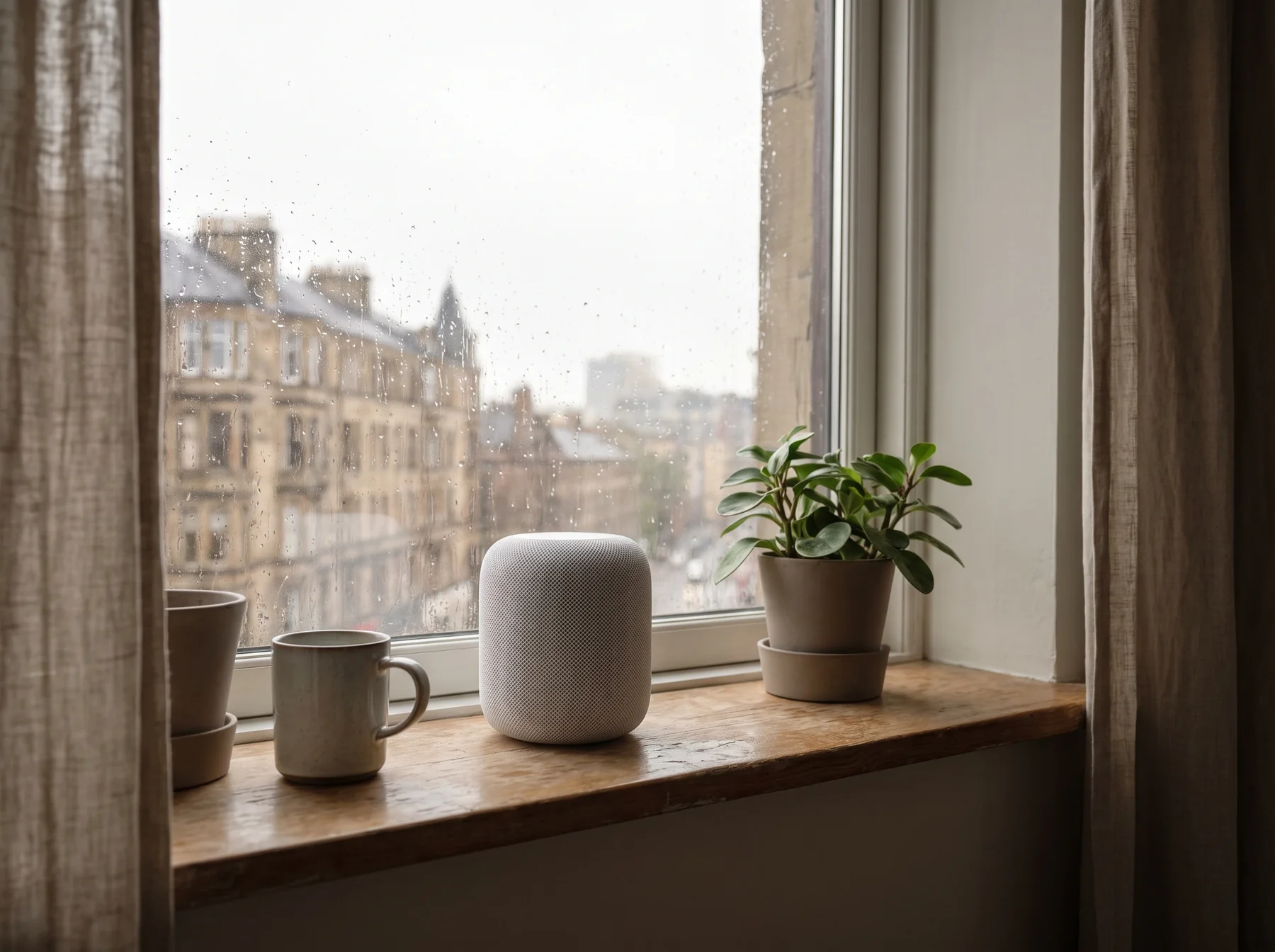 Mesh Wi-Fi node on a windowsill